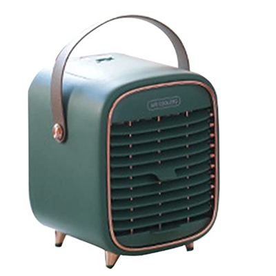 Miniventilador de aire acondicionado, refrigeración por agua, para escritorio, con ruedas