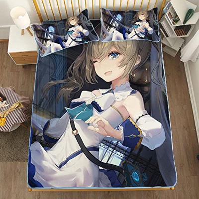 ACOSDARY Impacto de Genshin: Bárbara la risa Colchón, Microfibras de impresión 3D Alfombrilla de seda de hielo de anime, almohadilla de enfriamiento d