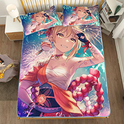 ACOSDARY Impacto de Genshin: Yoimiya Fuegos Artificiales Colchón, Microfibras de impresión 3D Alfombrilla de Seda de Hielo de Anime, Almohadilla de en en oferta