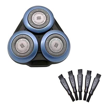 Jerilla Cabezal de Repuesto para Afeitadora Compatible con Philips Serie 6000 S6015 S6550 S6680 S6840 S6880, Cabezales de Afeitadoras Eléctricas Cuchi