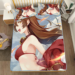 ACOSDARY Impacto de Genshin: Albedo Colchón, Microfibras de impresión 3D Alfombrilla de Seda de Hielo de Anime, Almohadilla de enfriamiento de Verano  en oferta