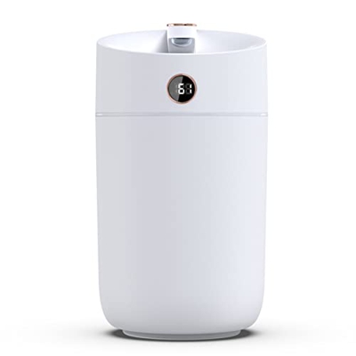 LANRU Difusor de humidificador de Niebla 3L con Pantalla de Humedad Humidificador de Niebla fría de Doble Boquilla Humidificador de luz Nocturna Color