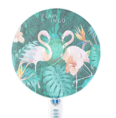 Mankvis Cubierta de Seguridad del Ventilador eléctrico de Flamenco, Cubierta de Seguridad de pellizco Anti-niña, Adecuada para Ventilador de Escritori