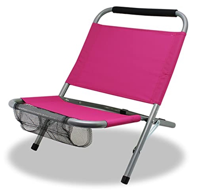 GREATOOL Silla de Playa Plegable 62x47xH47CM, Silla Respaldo Fijo Cómodo, Estructura de Aluminio Ligera, Tela de Textileno,Silla de Camping Plegable (