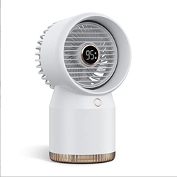 LANRU Ventilador portátil Mini pequeño USB Pantalla Digital silenciosa Aerosol humidificador Enfriador de Aire para el Dormitorio de la Oficina,Mini V en oferta