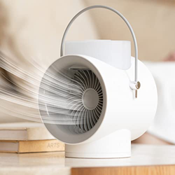 Tuklye Aire Acondicionado Portátil Mini, Ventilador de Mesa 5000 mAh Alimentado con 60 °/120 ° oscilante automático, LED, Aires Acondicionados Móviles en oferta