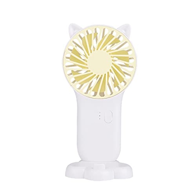 LANRU Mini Ventilador portátil de 3 velocidades, Ventiladores eléctricos Recargables USB Ajustables, 3 Engranajes, Interruptor de Encendido y Apagado,