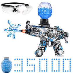 Splatter Ball Blaster Automático, Bola de Gel eléctrica Blaster Cuentas de Agua y Gafas para Juego de Tiro en Equipo, a Partir de 12 años (MP5-azul) en oferta