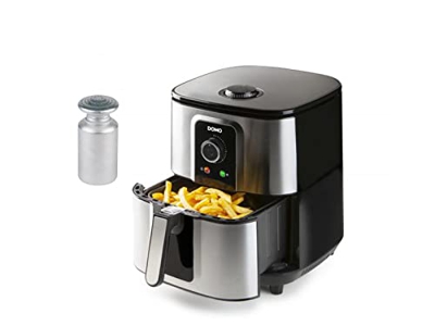 Deli Fryer - Freidora de aire caliente (5,5 L, con temporizador, freír sin aceite, 1800 W)