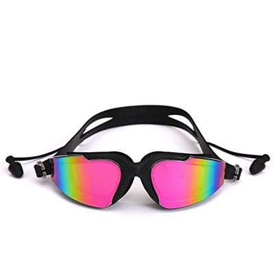 FMOPQ Gafas de natación, Gafas de natación Ajustables, Gafas de natación con protección UV antivaho para Adultos, Hombres, Mujeres, jóvenes, niños y n
