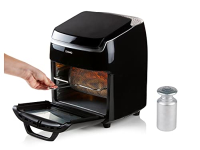 Freidora digital de aire caliente, mini horno con cesta giratoria, 1800 W
