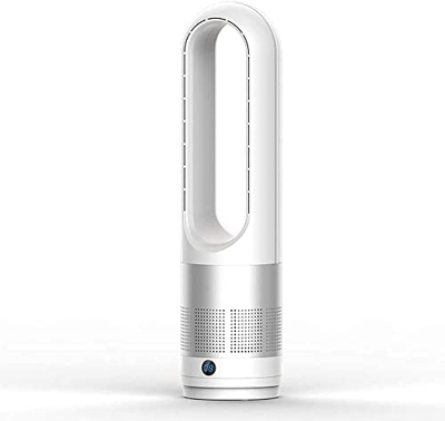 QQW Ventilador de Ventilador sin Viento de 40W 18 Pulgadas 80 Ventilador de Torre Oscilante con Control Remoto, Configuración de 8 Velocidades, Ventil