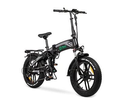 Bicicleta eléctrica, Youin You-Ride Dakar, Plegable, Ruedas Fat 20", batería integrada extraíble, autonomía hasta 45 km, Cambio Shimano de 7 velocidad