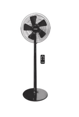 VENTILADOR PIE HYUNDAI HYVP165NMD 40CM 45W NEGRE COMANDAMENT