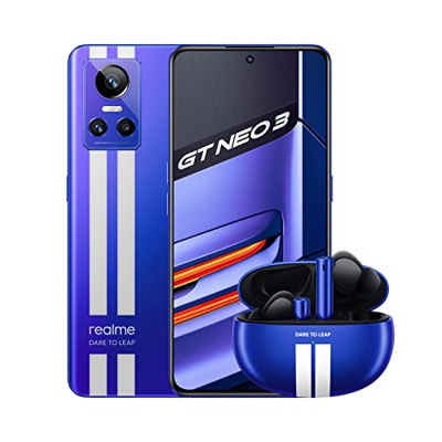 realme GT Neo 3 80W 5G - 8+256GB Smartphone, MediaTek Dimensity 8100, 80W SuperDart Charge, 120Hz Super AMOLED Display, Sony IMX766 Flagship Camera, D