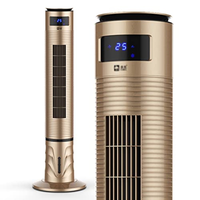 Ventilador de enfriamiento con control remoto 80 ° oscilante silencioso ventilador eléctrico de torre ligero de pie sin aspas para el hogar y la ofici