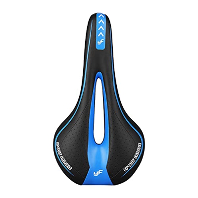 qiaoxiahe Bicicleta para niños de 26 pulgadas, asiento cómodo de silicona, impermeable, accesorios de bicicleta para bicicleta (azul, talla única)