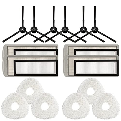 Eyeref Partes de aspirador trapos de repuesto para trapos laterales de tela para trapos de limpieza NARWAL J1/YJC003 Robot aspirador barredora Accesor