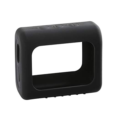 WERICO Funda de silicona para JBL Go 3 Altavoz Bluetooth portátil impermeable, manga protectora ultraligera portátil con mosquetón (negro)