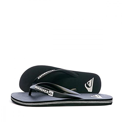 Quiksilver Molokai-Flip-Flops For Men, Zapatos de Playa y Piscina Hombre, Negro (Black/Black/White Xkkw), 46 EU