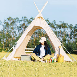 Tienda de campaña de Lona Tiendas de campaña y Refugio Solar Tienda de campaña para mochileros Tienda Grande de Pagoda Tipi para Adultos para 2 Person características