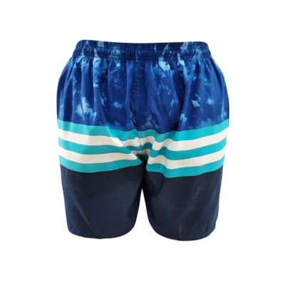 1s1k Bañador Hombre, con Bolsillos, Secado Rápido, Shorts Baño, Shorts Playa, Traje de Baño para Natación (Raya Azul Blanca y Azul, L)