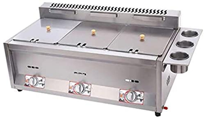 Freidora De Gas De 18 litros Máquina Freidora De Chips De Gran Capacidad Freidora LPG De Acero Inoxidable Freidora Comercial De Grasa Profunda con Ces