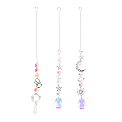 FOMIYES 3 Piezas Cadenas de Extracción de Ventilador de Cristal de La Cadena de Extracción de La Cadena de Colgante del Techo Extensión de La Bola de  en oferta