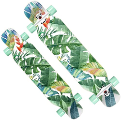 Xinduolei 42"Skateboard Longboard 9 Capas Deck de Arce Double Kick Cóncavo Trucos for Adultos Skateboard Boys and Girls Dance Board Four Wheels Scoote precio