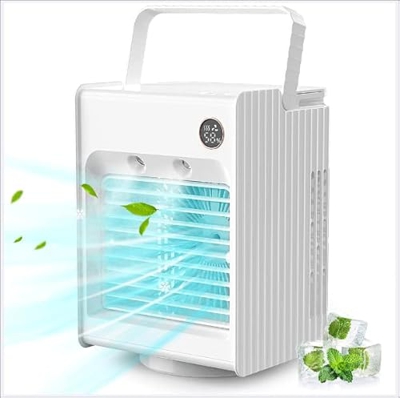 GUBAOPQLA Aire Acondicionado portátil Enfriador de Aire Climatizador Evaporativo Ventilador con Función Humidificación, 3 Niveles Potencia, Oscilación