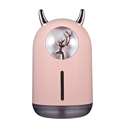 SHUAIGUO Humidificador de niebla fría USB portátil Difusor de aceite esencial de aroma de 600 ml con 7 tipos de humidificador de aire de escritorio co