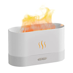 SHUAIGUO Humidificador de niebla de llama de simulación, 2 brillos, luz nocturna, silencioso, fresco, escritorio, humidificador USB, aromaterapia, dif características