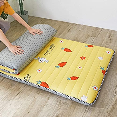 OMKUOSYA Colchón de futón Compacto, colchón de Piso japonés Resistente al Polvo, colchón de invitado de 5 cm de Espesor, Teta (Color : F, Tamaño : 90x