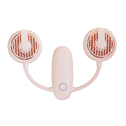 SIMILAR Wen Hong Ventilador portátil del Cuello Colgante con la Cabeza de Doble Viento Manos Libres Recargable 3 velocidades Aire Enfriador de Aire fo precio