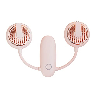 SIMILAR Wen Hong Ventilador portátil del Cuello Colgante con la Cabeza de Doble Viento Manos Libres Recargable 3 velocidades Aire Enfriador de Aire fo
