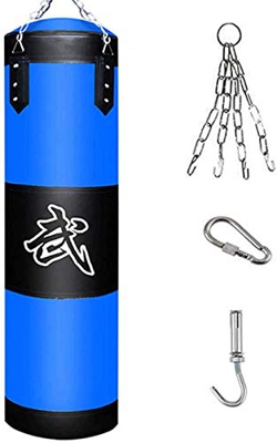 Mavoorick Saco de Boxeo para Adultos con Cadena de Acero, balón de Boxeo Humano, Saco de Boxeo para Adultos para Entrenamiento de Fitness y Boxeo, 80 