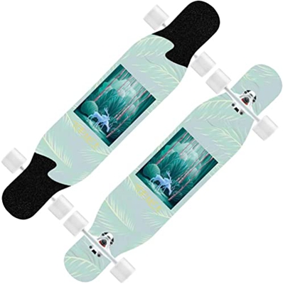 Xinduolei Skateboard Beginners 42''X 9 '' Completo de 9 Capas Maple Doble Double Kick Cóncavo Longboard Adulto Scooter de Cuatro Ruedas Trickas de niñ