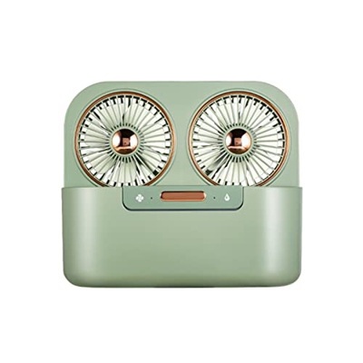 Wen hong Portátil dual-cabeza USB Ventilador de refrigeración de aire Super tranquilo, ventilador de escritorio de doble cabezal, refrigerador de aire