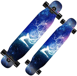 Xinduolei Longboard Skateboard 47''X 9.6 '' Complete Skateboard Beginners Scooter9 Scooter9 Scooter9 Maple Doble Doble Consejo Estándar Trucos for Adu en oferta