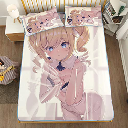ACOSDARY Impacto de Genshin: Bárbara pura cortina asomarse al Colchón, Microfibras de impresión 3D Alfombrilla de seda de hielo de anime, almohadilla  precio