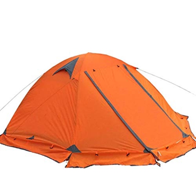Desconocido Tienda de campaña de Doble Capa para 2 Personas, 4 Estaciones, Barra de Aluminio, Tienda de campaña al Aire Libre para Viajes de Senderism