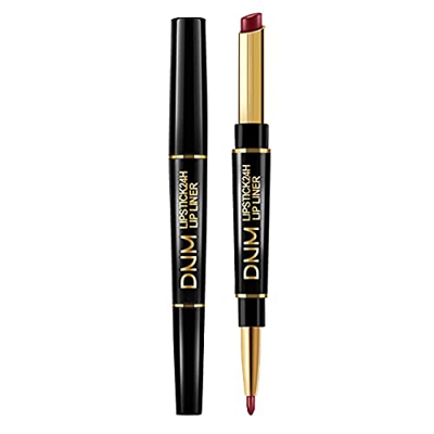 Barra de Labios Brillante + Perfilador de Labios Durable Pen Lipstick en el Matte 2 Velvet 1 Lipstick con Lip Durable Head Waterproof Lipstick Lápiz L