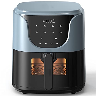 JinKeHong Freidora de Aire, Cocina eléctrica sin Aceite con 8 Funciones de cocción, Pantalla táctil LCD Digital con Control de Temperatura preciso, de