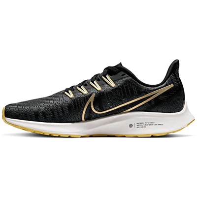 Nike W Air Zoom Pegasus 36 PRM, Zapatillas para Correr Mujer, Dk Smoke Grey Particle Grey Black Infinite Gold Pale Ivory Summit White, 37.5 EU