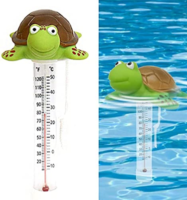 1 Piscina Digital, Forma de Tortuga de Dibujos Animados Piscina Flotante, bañera de Peso, medidor de Temperatura del Agua Compruebe la Temperatura Agr