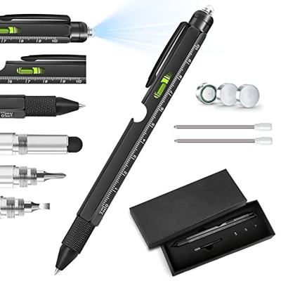 Regalos para hombres, bolígrafo multifunción 9 en 1, regalo para el día del padre, regalo para el cumpleaños de hombres