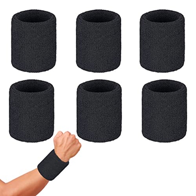 6 Pulseras Deportivas De Algodón,Pulseras Absorbentes De Sudor,Pulseras De Banda Elástica De Algodón,Pulseras Deportivas Elásticas Unisex, Pulseras De