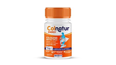 Colnatur Energy Colágeno con Magnesio, Vitamina B6, Rhodiola y Boswellia para Huesos, Articulaciones, Fatiga y Estrés - 60 Cápsulas