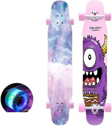 Xinduolei -Skateboard Pro Complete Skateboard 7 Capa Maple Maple Longboard Deck Teen Brush Dance Board Tricks for Adultos Skateboard Scooter de Cuatro en oferta