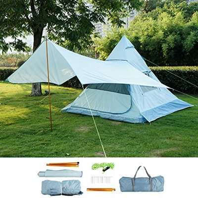 SUYUDD Tienda piramidal Familiar Tienda Tipi piramidal Tienda Tipi India para Adultos para 3-4 Personas Tienda de campaña para Fiestas Tipi